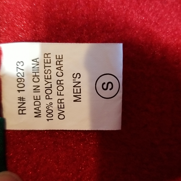 L.L. BEAN FACTORY STORE Red Half Zip Fleece Pullover Jacket - Zippered Pockets - Picture 4 of 11